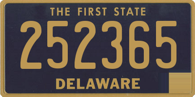 DE license plate 252365