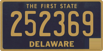DE license plate 252369