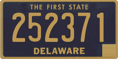 DE license plate 252371
