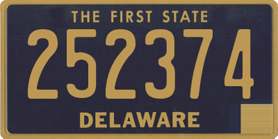 DE license plate 252374