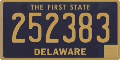 DE license plate 252383