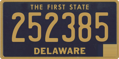DE license plate 252385