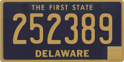 DE license plate 252389