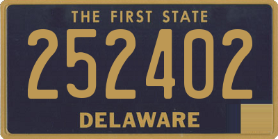 DE license plate 252402