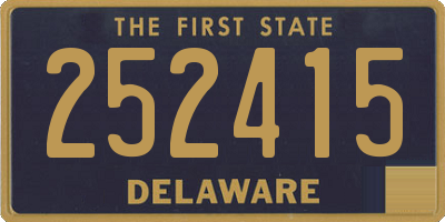 DE license plate 252415