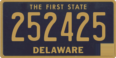 DE license plate 252425