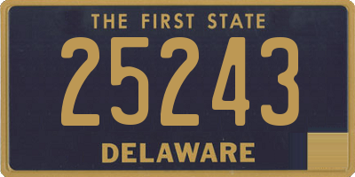 DE license plate 25243
