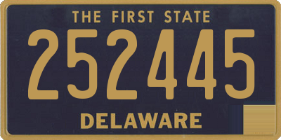 DE license plate 252445