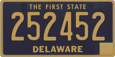 DE license plate 252452