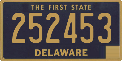 DE license plate 252453