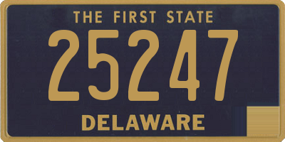 DE license plate 25247