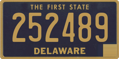 DE license plate 252489