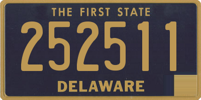 DE license plate 252511