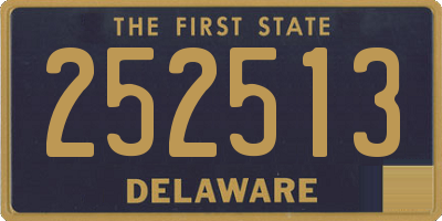 DE license plate 252513