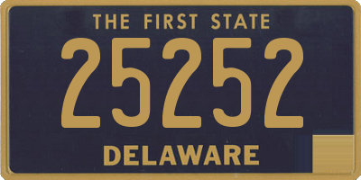 DE license plate 25252