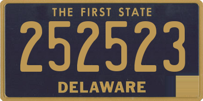 DE license plate 252523