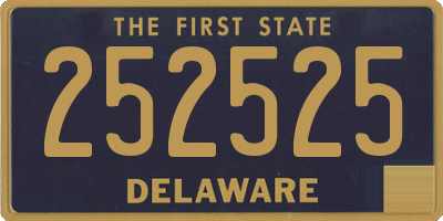 DE license plate 252525