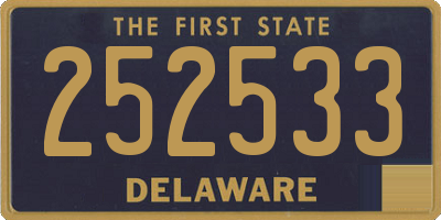 DE license plate 252533