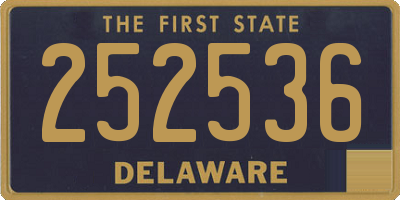 DE license plate 252536