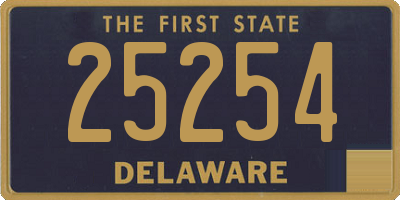 DE license plate 25254