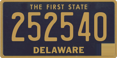 DE license plate 252540