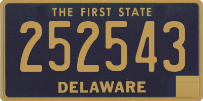 DE license plate 252543