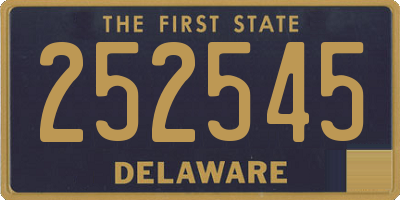 DE license plate 252545