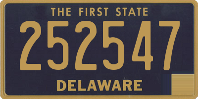 DE license plate 252547