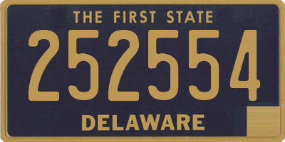 DE license plate 252554