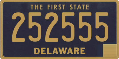 DE license plate 252555