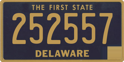 DE license plate 252557