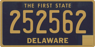 DE license plate 252562