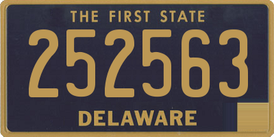 DE license plate 252563