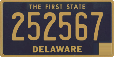 DE license plate 252567