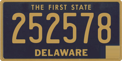DE license plate 252578
