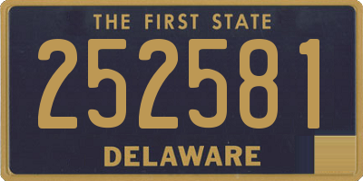 DE license plate 252581