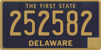 DE license plate 252582