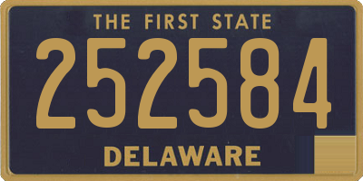 DE license plate 252584