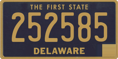 DE license plate 252585