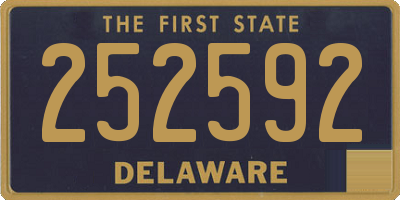 DE license plate 252592