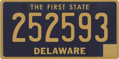 DE license plate 252593