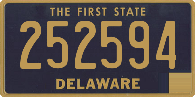 DE license plate 252594