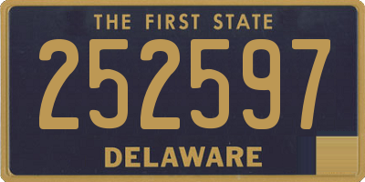 DE license plate 252597