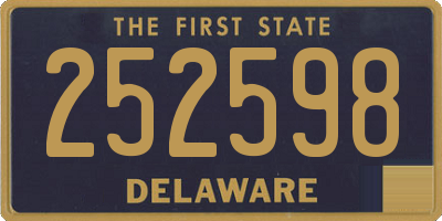 DE license plate 252598