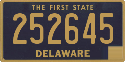 DE license plate 252645
