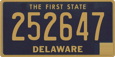 DE license plate 252647