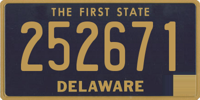 DE license plate 252671