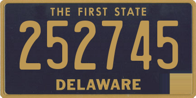 DE license plate 252745