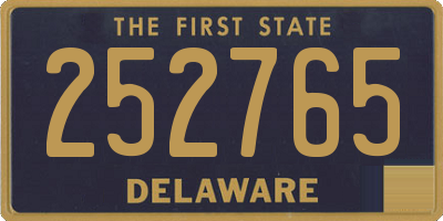 DE license plate 252765