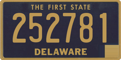 DE license plate 252781
